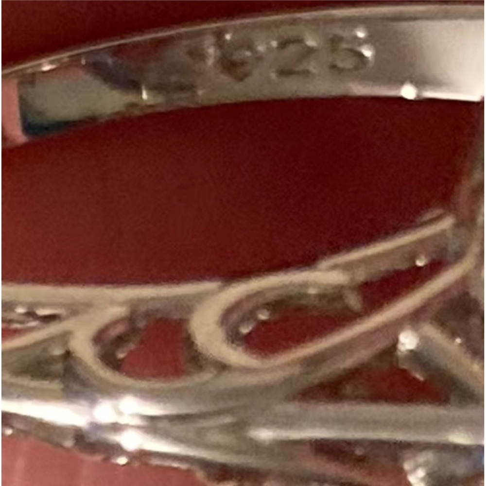 New S925 Sterling Silver Handmade Tanzanite Zoisite Crystal Celtic Floral Ring - Picture 8 of 16